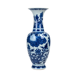 Obraz premium ceramic, vase, design, elegant, blue, white, art, home, decor, classical, floral, nature, touch, warmth, pattern, table, feature, statement, showcase, modern, charm, balance, display, culture, beauty
