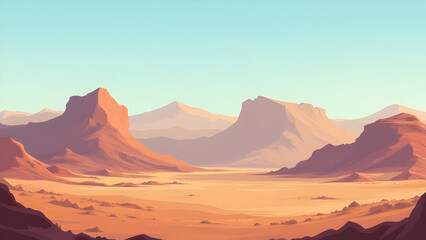 Naklejka premium sunrise in the mountains