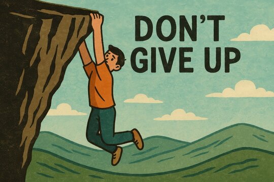 Persistence Pays Off: Inspirational Vintage Style Motivational Artwork