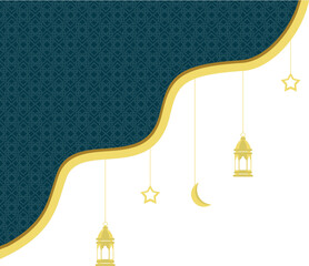 Green Islamic Decoration Corner