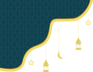 Green Islamic Decoration Corner