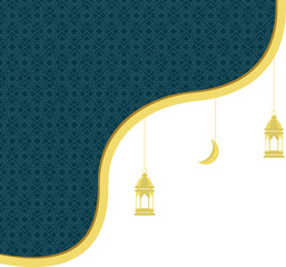 Green Islamic Decoration Corner