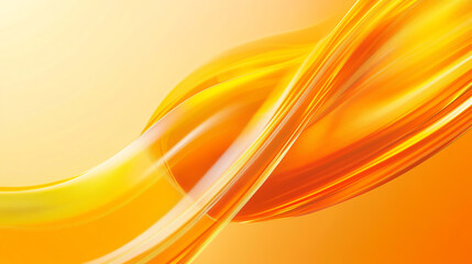 Fototapeta premium High-quality abstract background featuring bright, dynamic speed lines with an orange swoosh border, fluid yellow gradients, and soft, minimalistic light waves.
