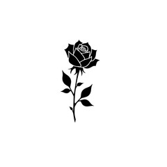 Rose silhouette Vectors art illustration
