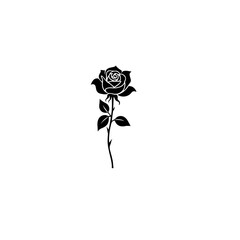 Rose silhouette Vectors art illustration
