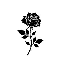 Rose silhouette Vectors art illustration
