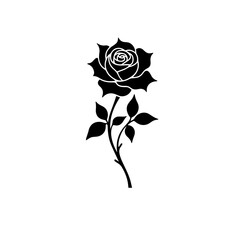 Rose silhouette Vectors art illustration
