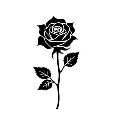 Rose silhouette Vectors art illustration
