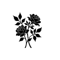 Rose silhouette Vectors art illustration
