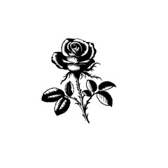 Rose silhouette Vectors art illustration
