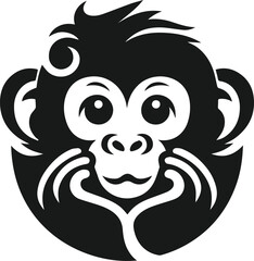 Monkey vector silhouette