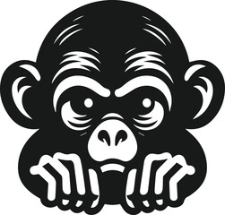 Monkey vector silhouette