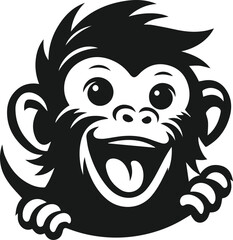 Monkey vector silhouette