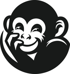 Monkey vector silhouette