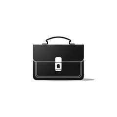 A sleek black briefcase with a secure lock, symbolizing professionalism and organization, set against a minimalistic background , isolated on white or transparent png