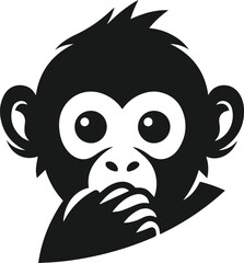 Monkey vector silhouette