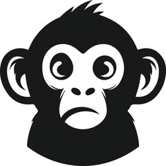 Monkey vector silhouette