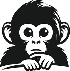 Monkey vector silhouette