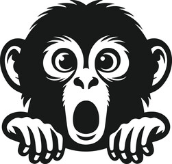 Monkey vector silhouette