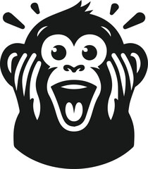 Monkey vector silhouette