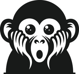 Monkey vector silhouette