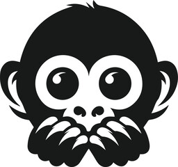 Monkey vector silhouette