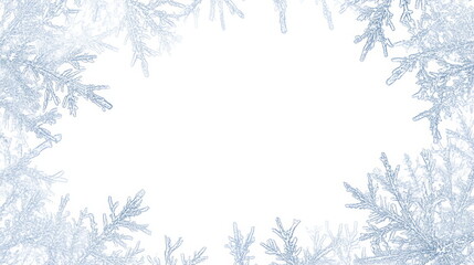 Obraz premium Frozen Winter Ice Pattern Border