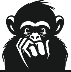 Monkey vector silhouette
