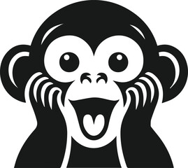Monkey vector silhouette