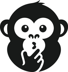 Monkey vector silhouette