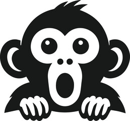 Monkey vector silhouette