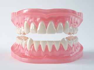 Obraz premium Aesthetic issue resulting from the loss of a central incisor tooth, depicted in a medically accurate 3D illustration of human teeth and denture concepts