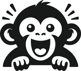 Monkey vector silhouette