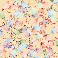 seamless pattern with colorful pencils