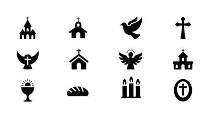 Sacred Symbols: An array of iconic illustrations of spiritual entities, capturing the essence of reverence, faith, and historical significance.