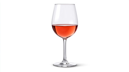 a glass of red wine isolated on white background.