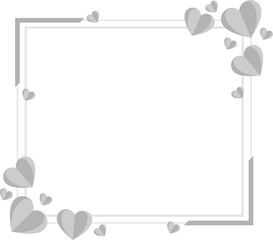 Square Frame With Heart Valentine's