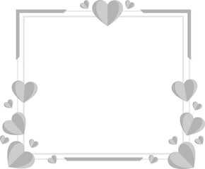 Square Frame With Heart Valentine's