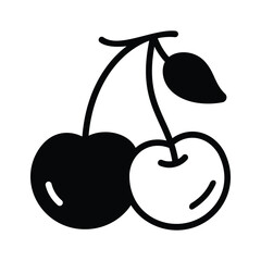 Here is a handy glyph style icon showing cherries