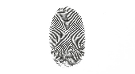 fingerprint on white background