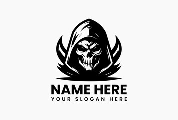 Bold Black Raider Graphic. Edgy Warrior Design