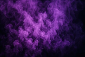 Obraz premium Purple Smoke Swirls in Dark Background for Abstract Art Design