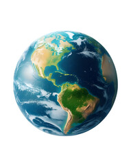 Artificial Intelligence detailed Earth Illustration Featuring Continents and Oceans