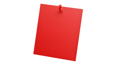 red note paper with push pin