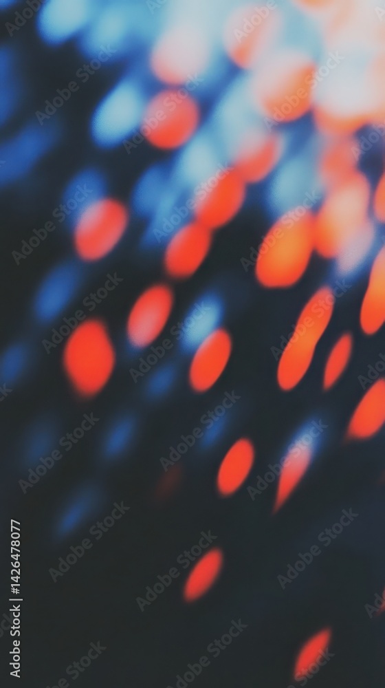 Aufkleber abstract light bokeh with vibrant red and blue hues creating dynamic visual interest