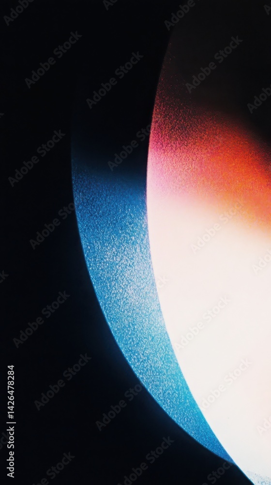 Poster abstract colorful gradient with soft blue and red light on dark background