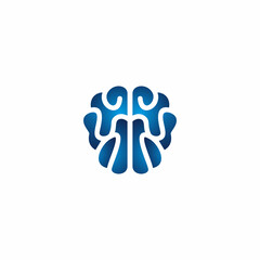 human brain image icon logo