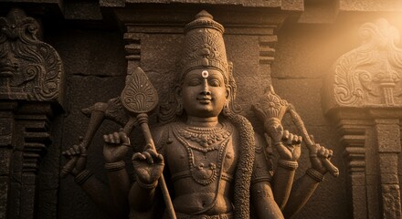 Stone Statue of Hindu God