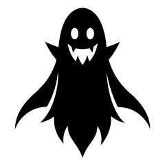 Ghost silhouette vector on white background
