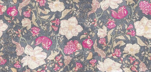 Colorful seamless floral digital design